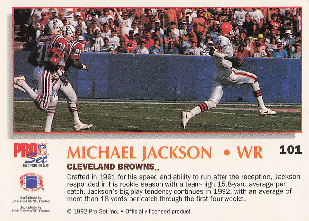 1992 Pro Set Power Football Michael Jackson #101