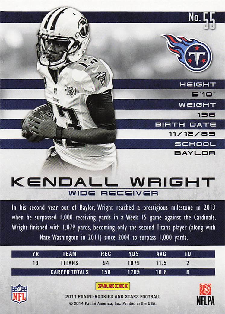 2014 Panini Rookies & Stars Football Kendall Wright #55