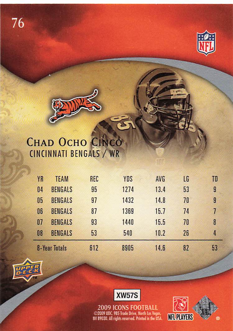 2009 Upper Deck Icons Football Chad Ochocinco #76