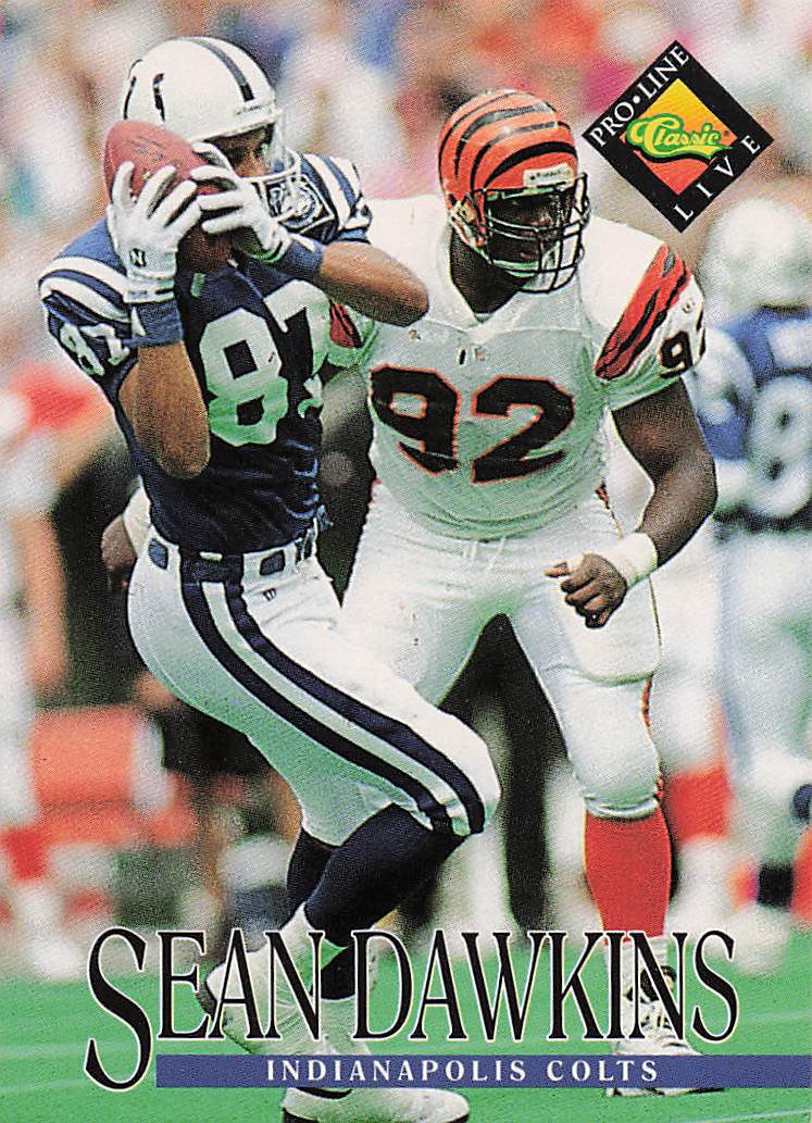 1994 Pro Line Live Football Sean Dawkins #312 Rookie