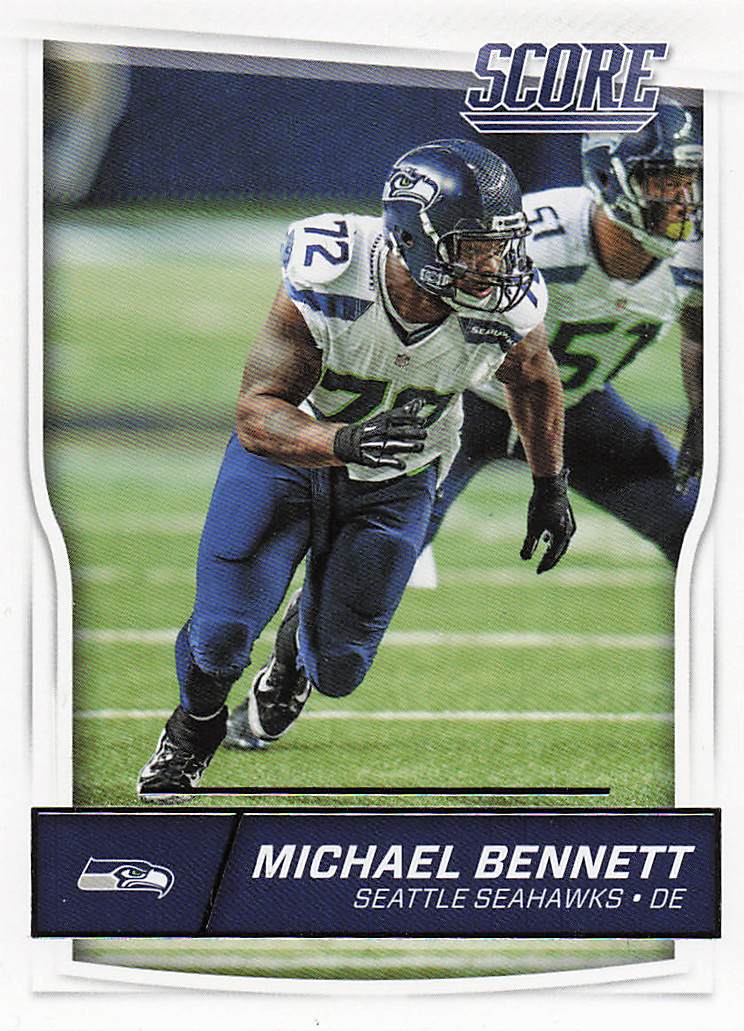 2016 Score Football Scorecard Michael Bennett #288 Rookie