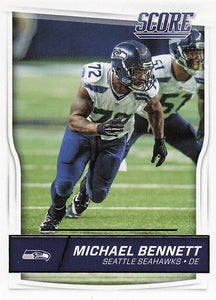 2016 Score Football Scorecard Michael Bennett #288 Rookie