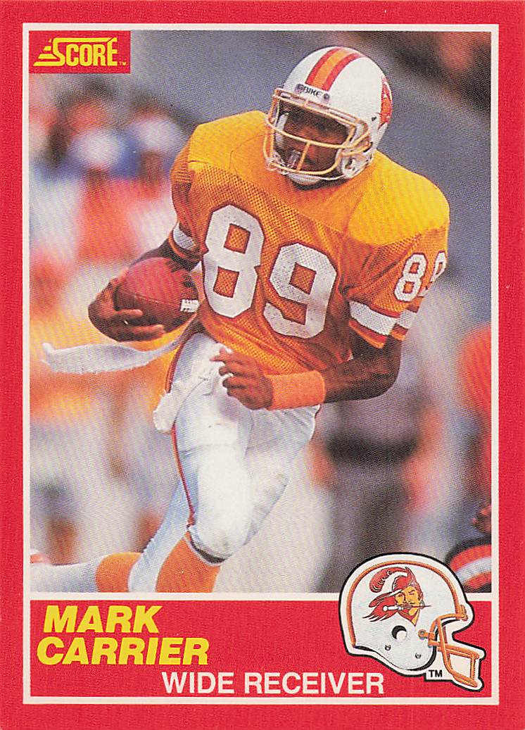 1989 Score Football Mark Carrier #188a Rookie