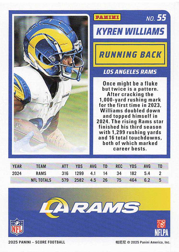 2025 Score-A-Treat Football Kyren Williams #55