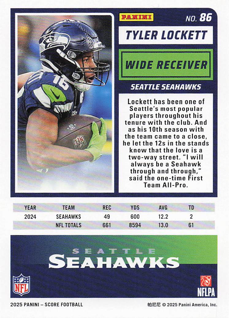 2025 Score-A-Treat Football Tyler Lockett #86