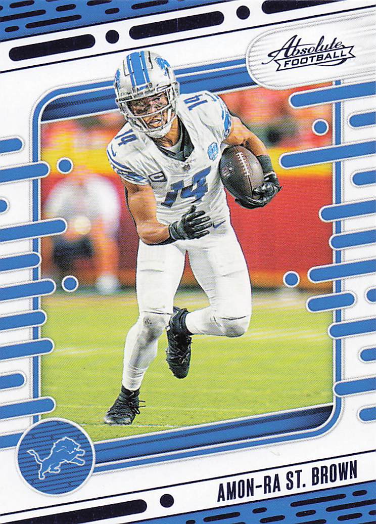 2024 Panini Absolute Football Blue Amon-Ra St. Brown #33