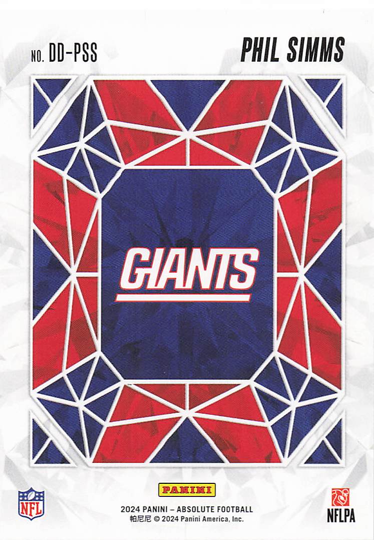 2024 Panini Absolute Football Draft Diamonds Phil Simms #DD-PSS