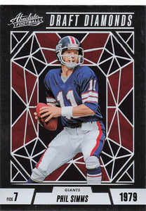 2024 Panini Absolute Football Draft Diamonds Phil Simms #DD-PSS