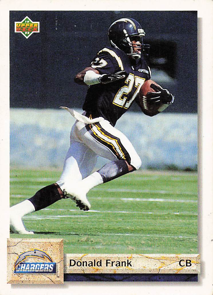 1992 Upper Deck Football Donald Frank #534 Rookie