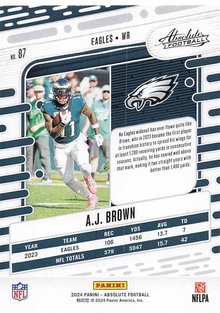 2024 Panini Absolute Football A.J. Brown #87