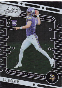 2024 Panini Absolute Football Retail J.J. McCarthy #110 Rookie