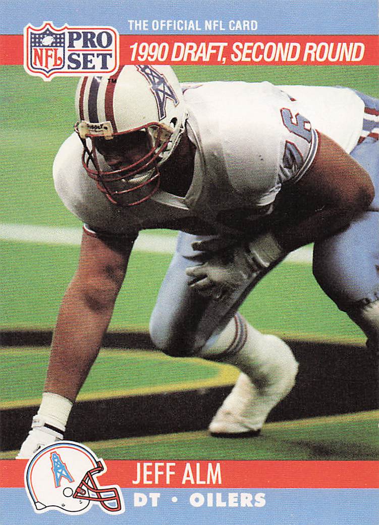 1990 Pro Set Football Jeff Alm #710 Rookie