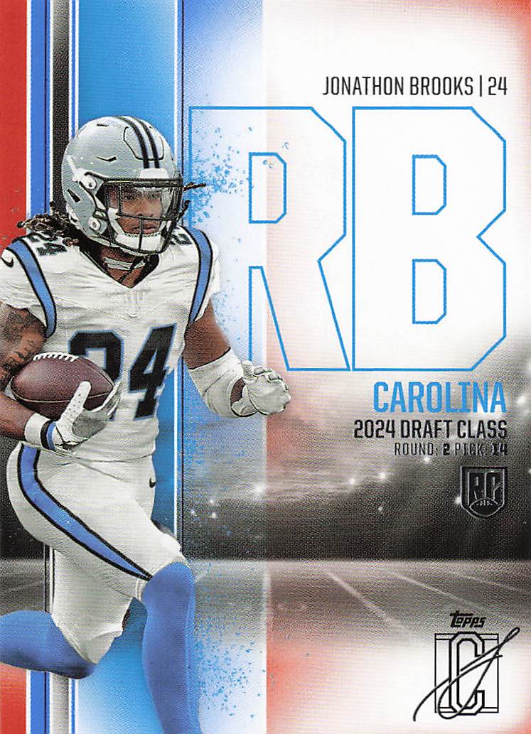 2024 Topps Signature Class Football Jonathon Brooks #81 Rookie