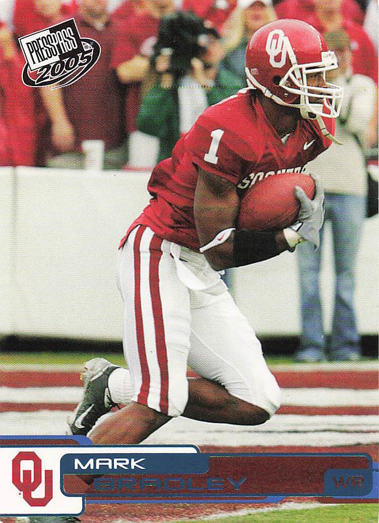 2005 Press Pass Football Blue Mark Bradley #B21