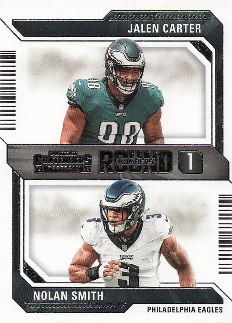 2023 Panini Contenders Football Round Numbers Jalen Carter / Nolan Smith #6