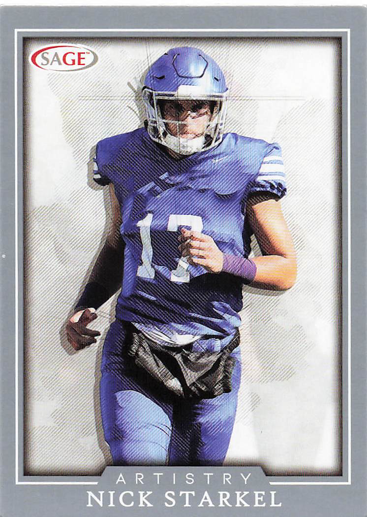 2022 SAGE Artistry Football Silver Nick Starkel #77