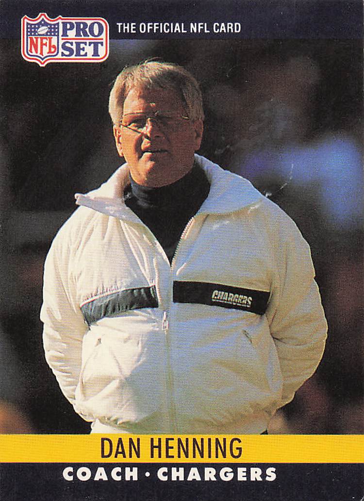 1990 Pro Set Football Dan Henning #283