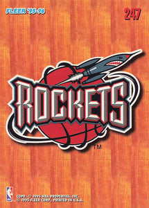 1995-96 Fleer European Basketball Houston Rockets #247
