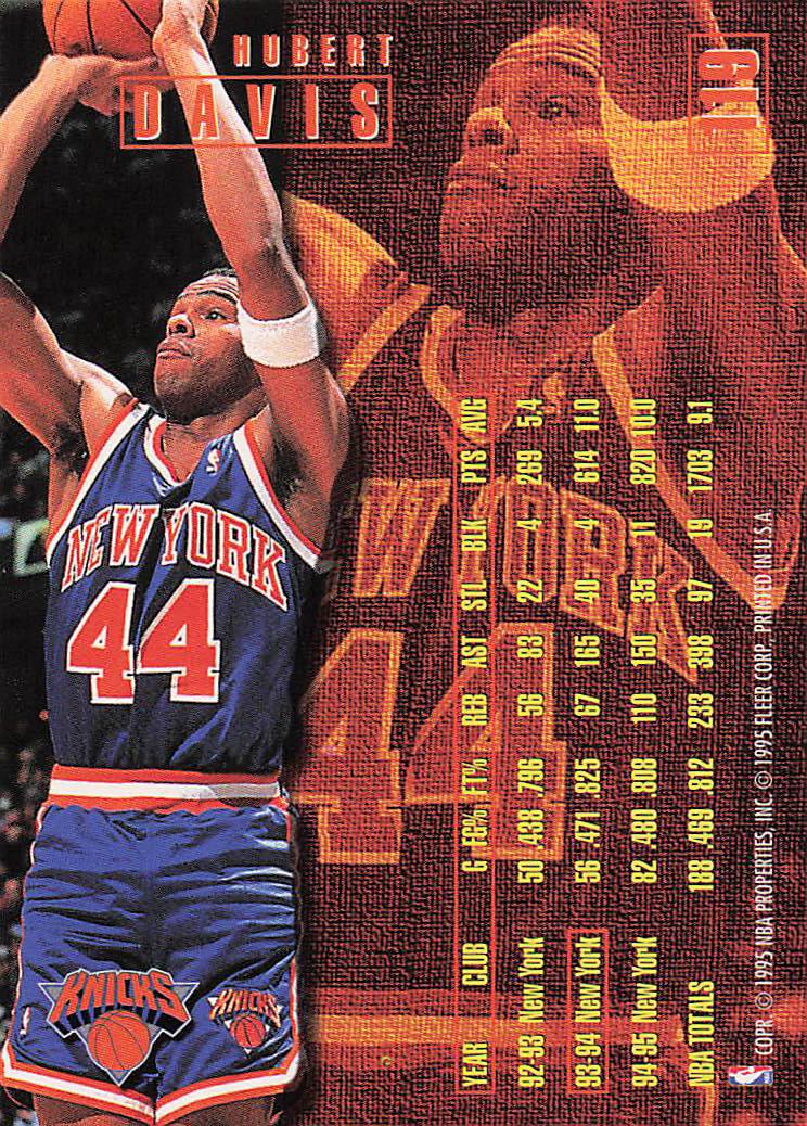 1995-96 Fleer Basketball Hubert Davis #119
