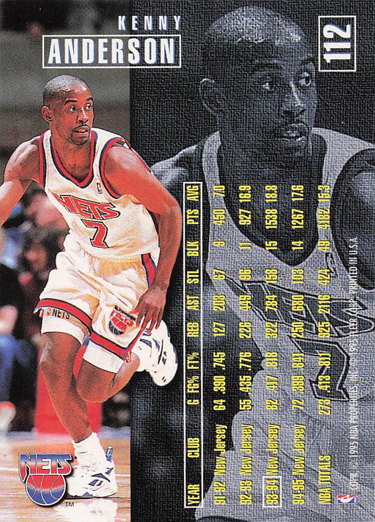 1995-96 Fleer Basketball Kenny Anderson #112
