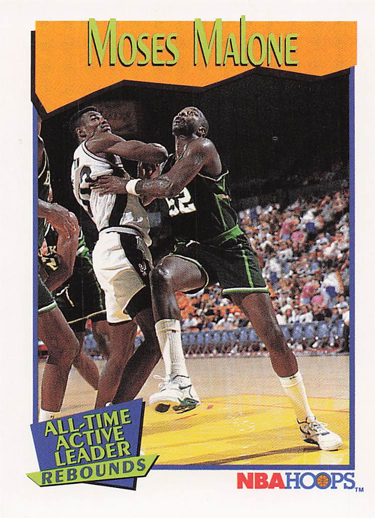1991-92 Hoops Basketball Moses Malone #537