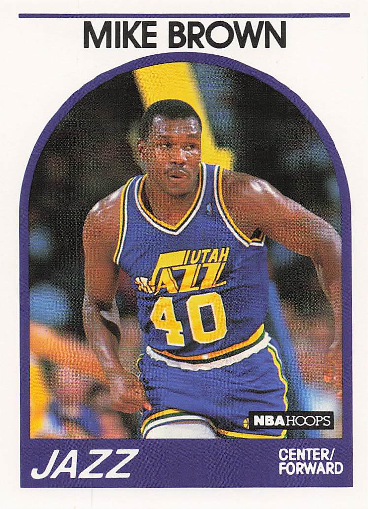 1989-90 Hoops Basketball Mike Brown #336 Rookie