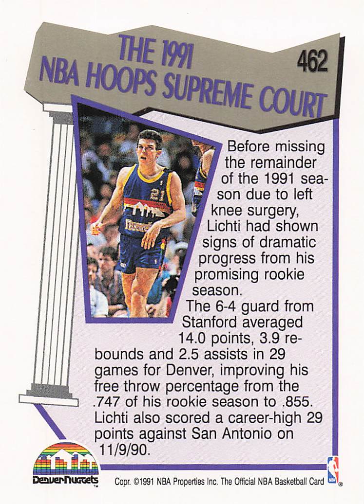 1991-92 Hoops Basketball Todd Lichti #462