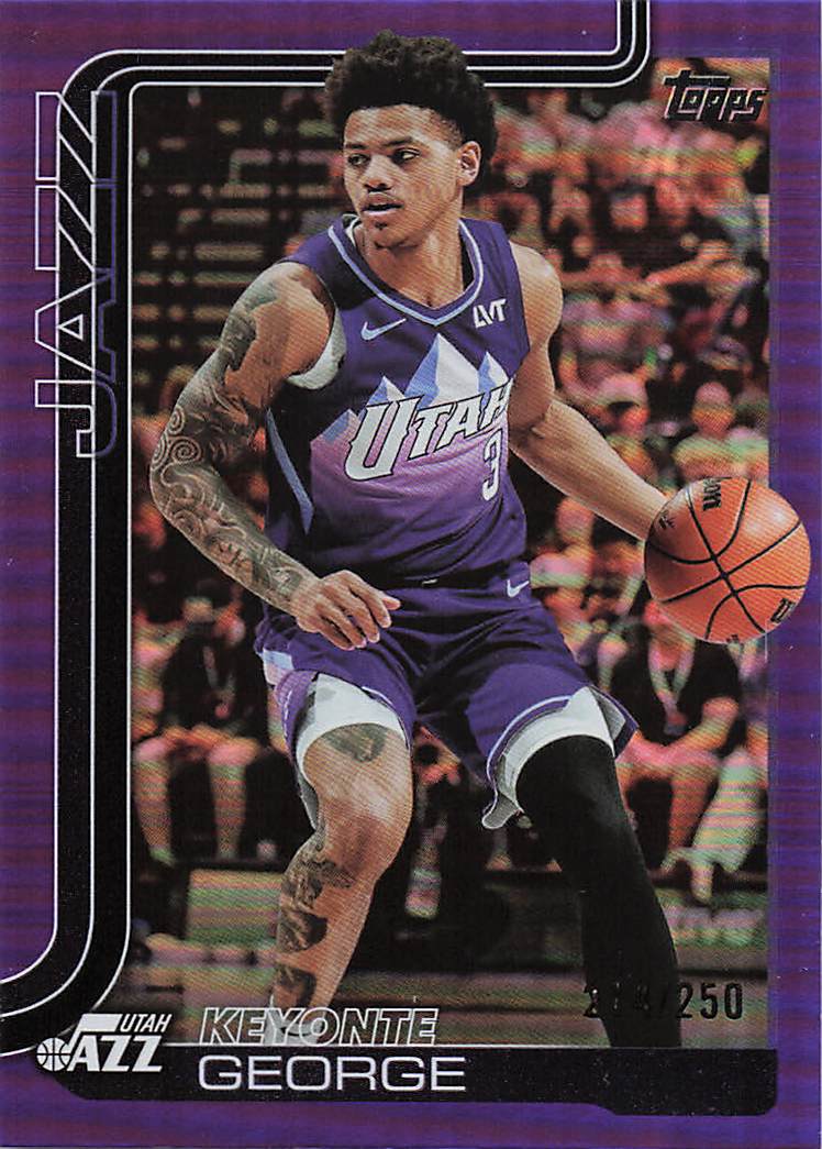 2025-26 Topps Basketball Purple Holo Foil 214/250 Keyonte George #131