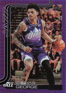 2025-26 Topps Basketball Purple Holo Foil 214/250 Keyonte George #131