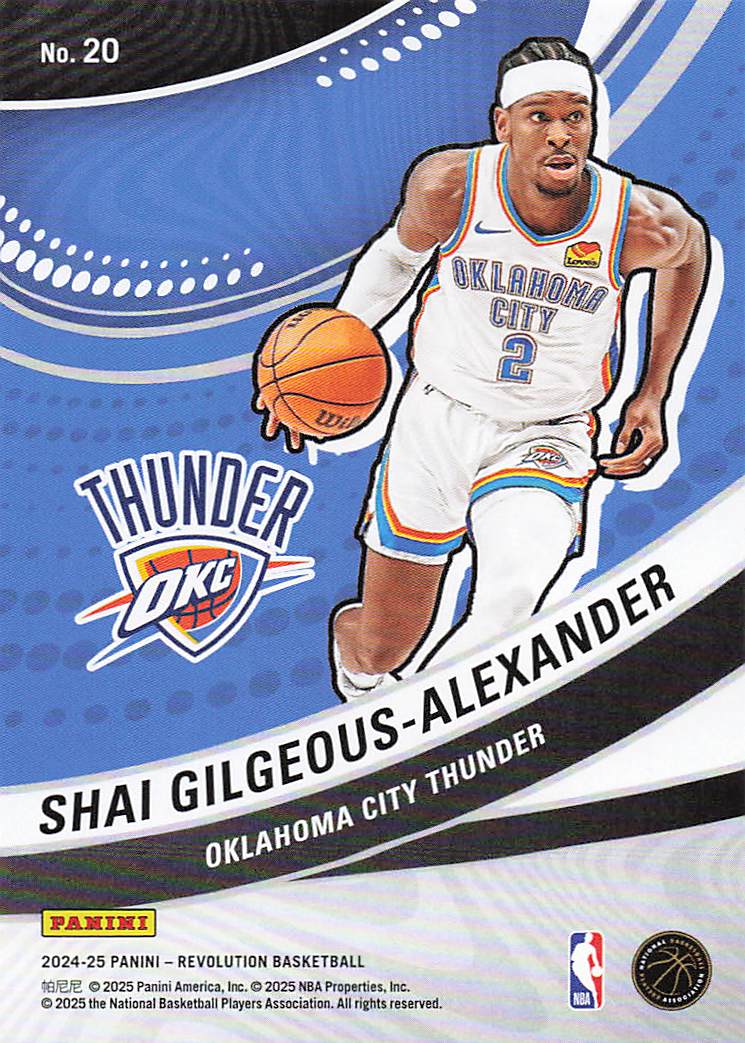 2024-25 Panini Revolution Basketball Vortex Shai Gilgeous-Alexander #20