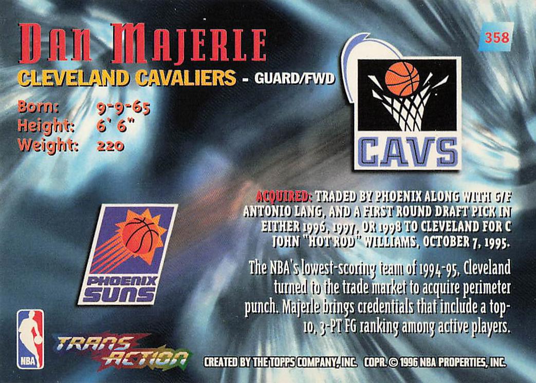 1995-96 Stadium Club Basketball Dan Majerle #358