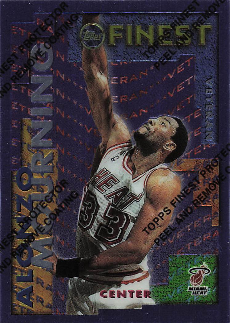 1995-96 Topps Finest - Rookie/Veteran Alonzo Mourning, Kurt Thomas #RV-10