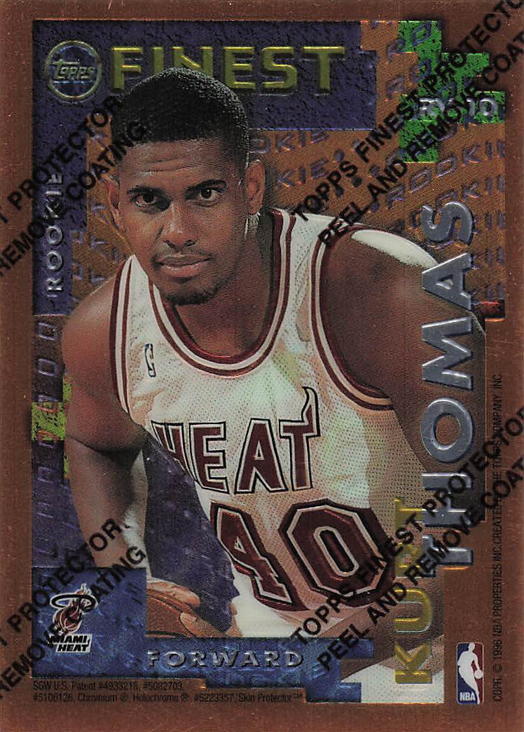 1995-96 Topps Finest - Rookie/Veteran Alonzo Mourning, Kurt Thomas #RV-10