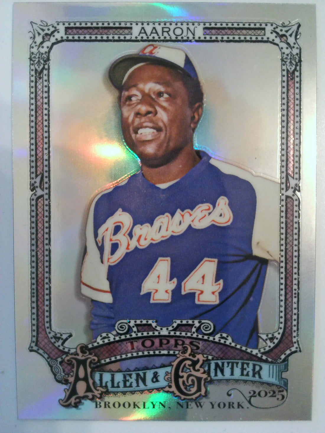 2025 Topps Allen & Ginter - Chrome Refractor Baseball Hank Aaron #13