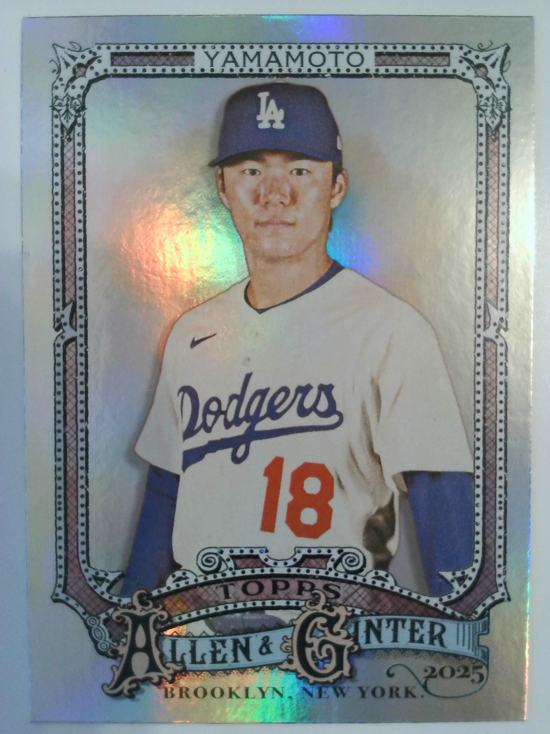 2025 Topps Allen & Ginter Baseball Silver Portrait Yoshinobu Yamamoto #138