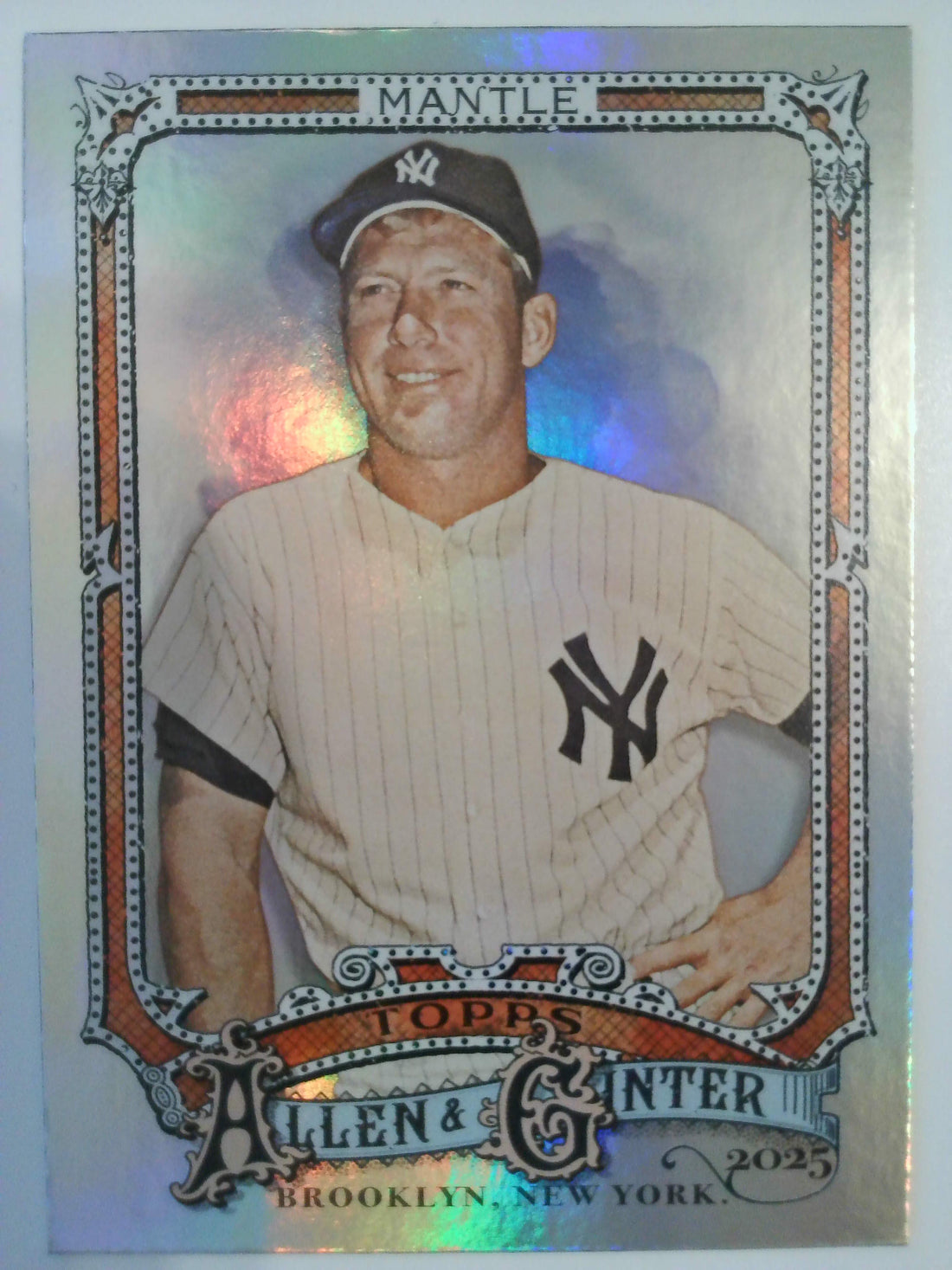 2025 Topps Allen & Ginter Baseball Silver Portrait Mickey Mantle #19