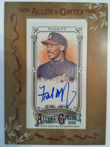 2025 Topps Allen & Ginter Framed Mini Autographs Fred McGriff #MA-FM