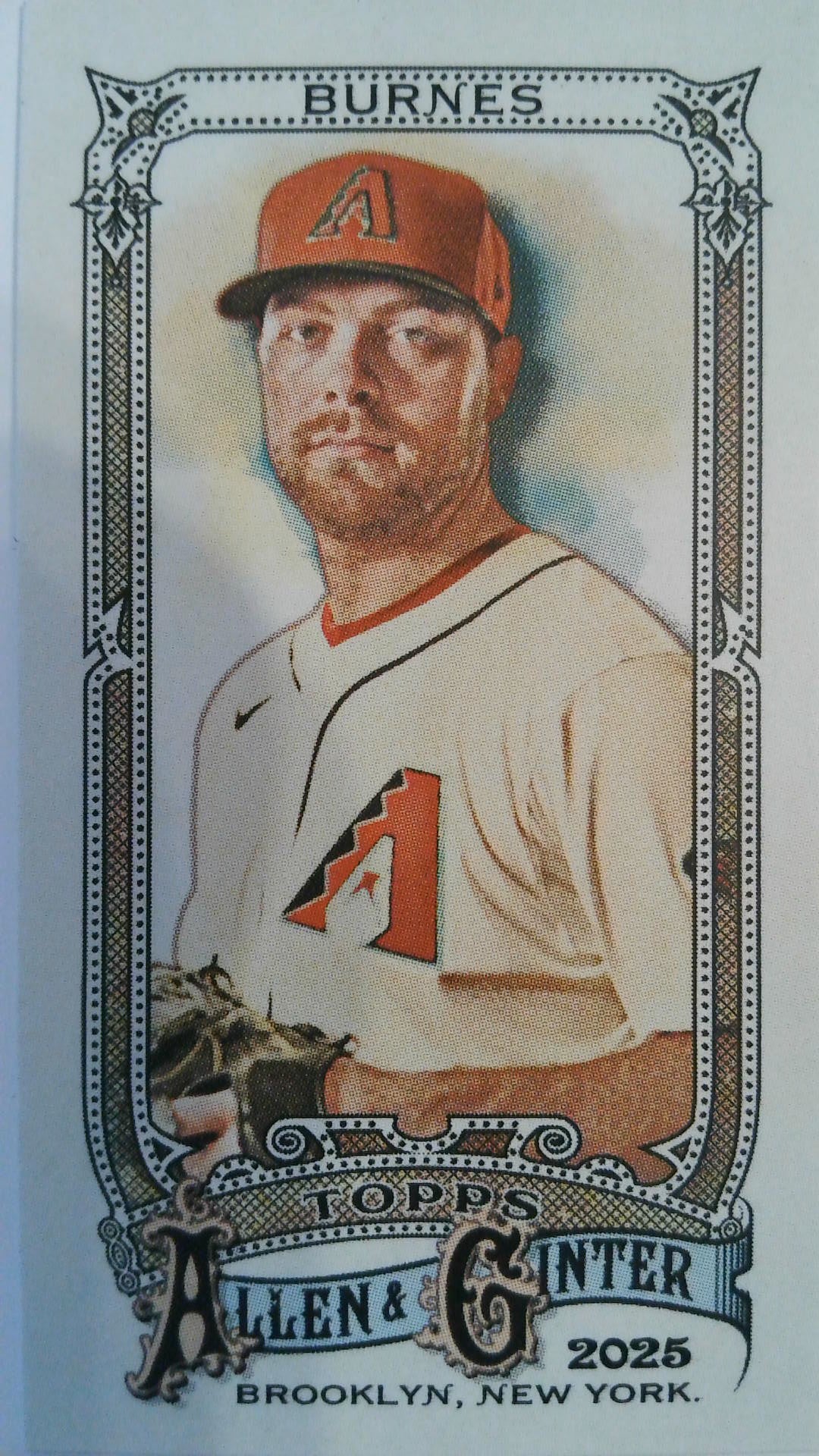 2025 Topps Allen & Ginter Baseball Mini Allen & Ginter Back Corbin Burnes #195