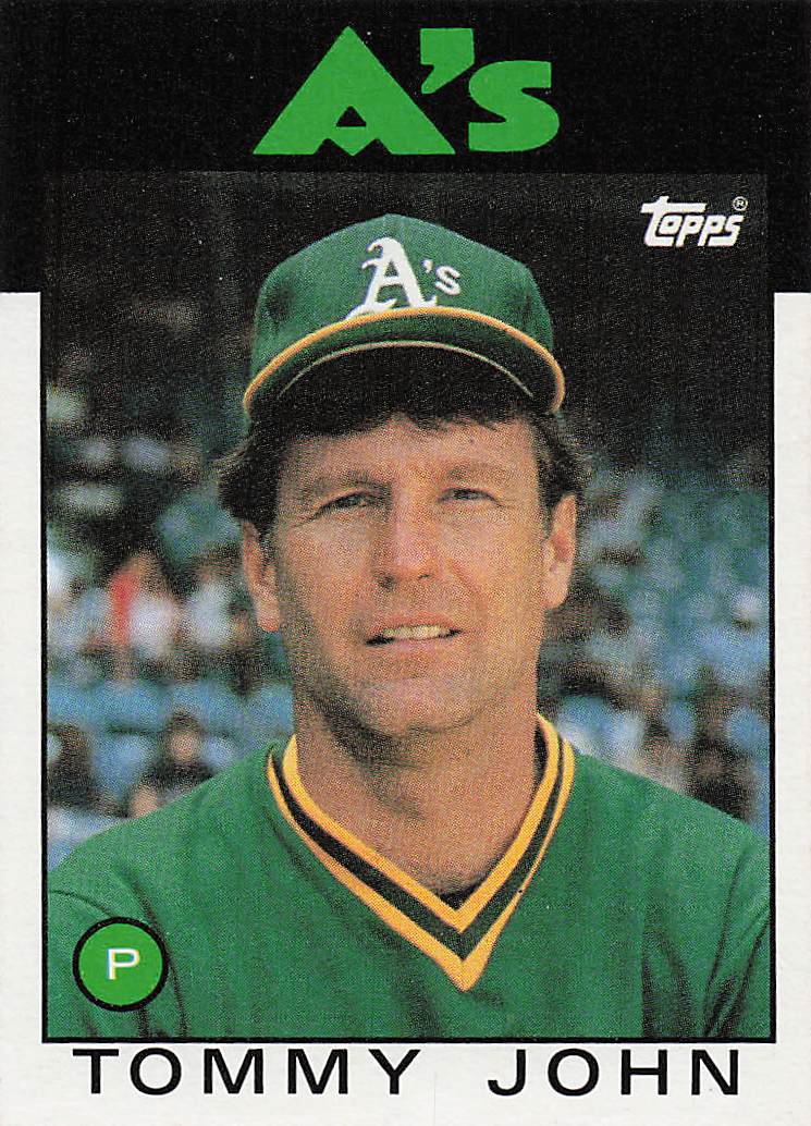 1986 Topps Baseball Tommy John #240