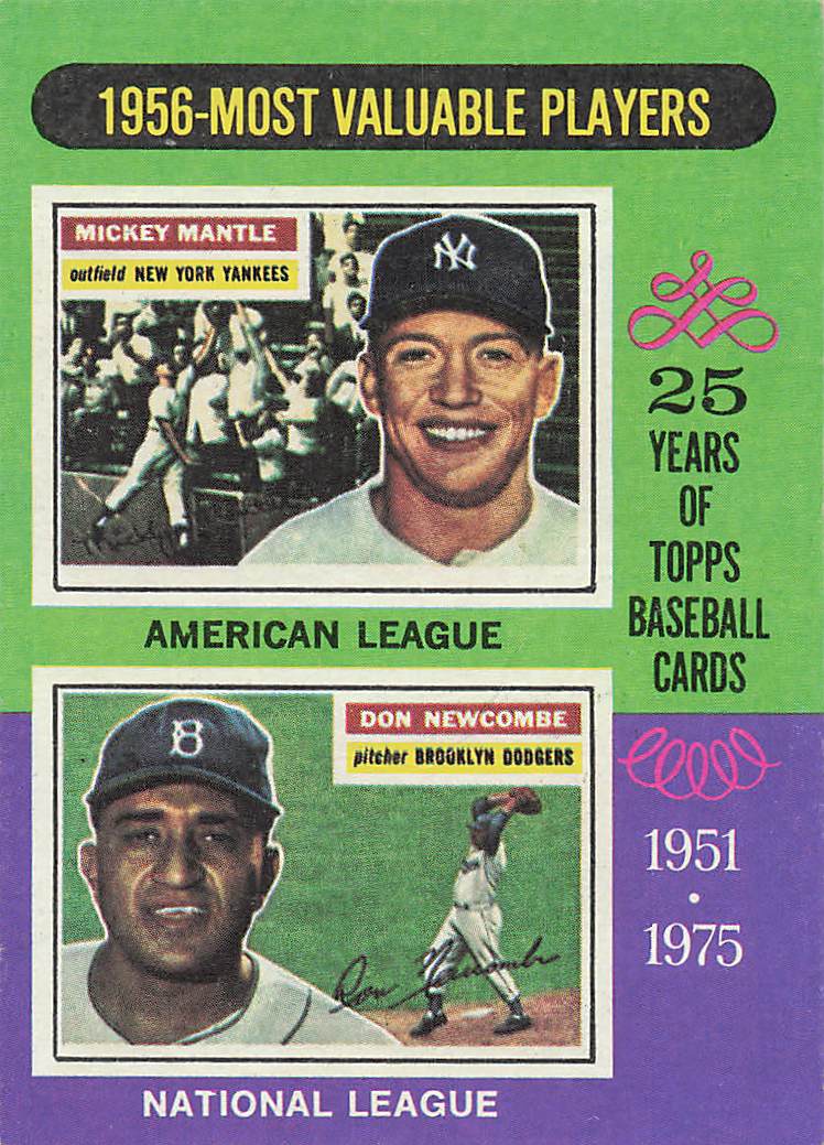 1975 Topps Baseball 1956 MVPs (Mickey Mantle / Don Newcombe) MVP #194