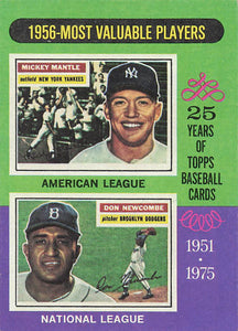 1975 Topps Baseball 1956 MVPs (Mickey Mantle / Don Newcombe) MVP #194