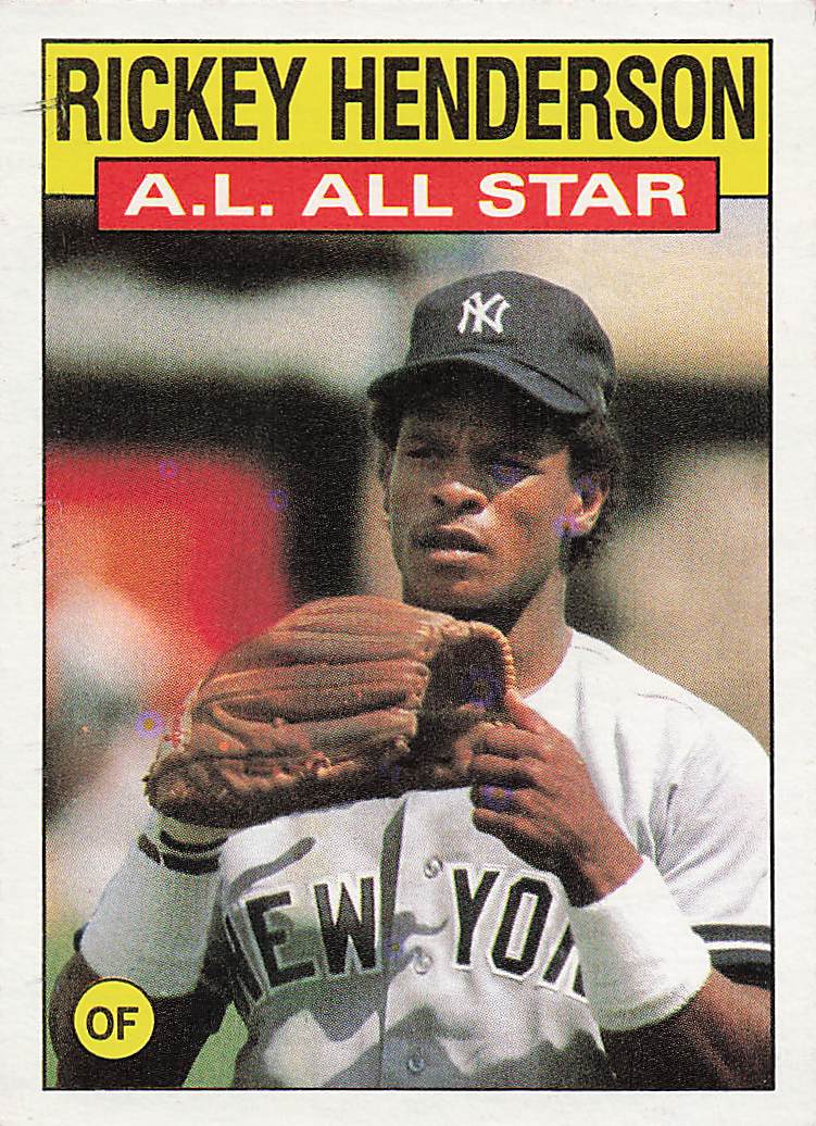 1986 Topps Baseball Rickey Henderson #716