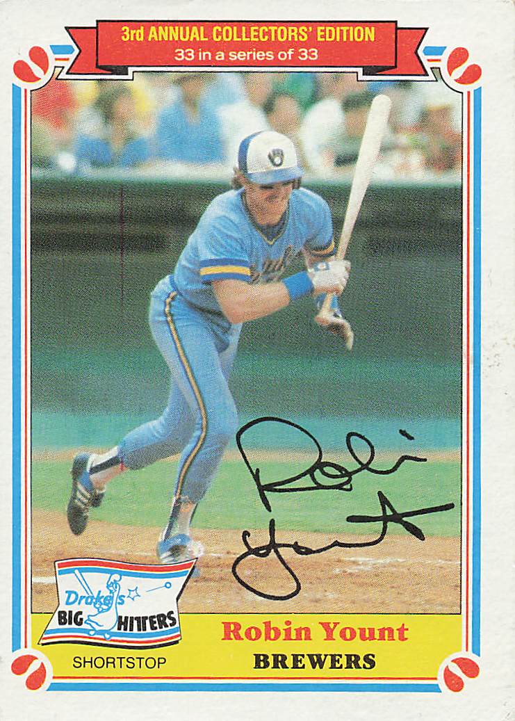 1983 Topps Drake's Big Hitters Baseball Robin Yount #33