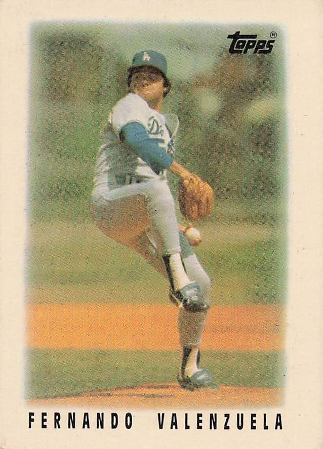 1986 Topps Major League Leaders Minis Baseball Fernando Valenzuela #47