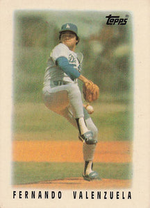 1986 Topps Major League Leaders Minis Baseball Fernando Valenzuela #47