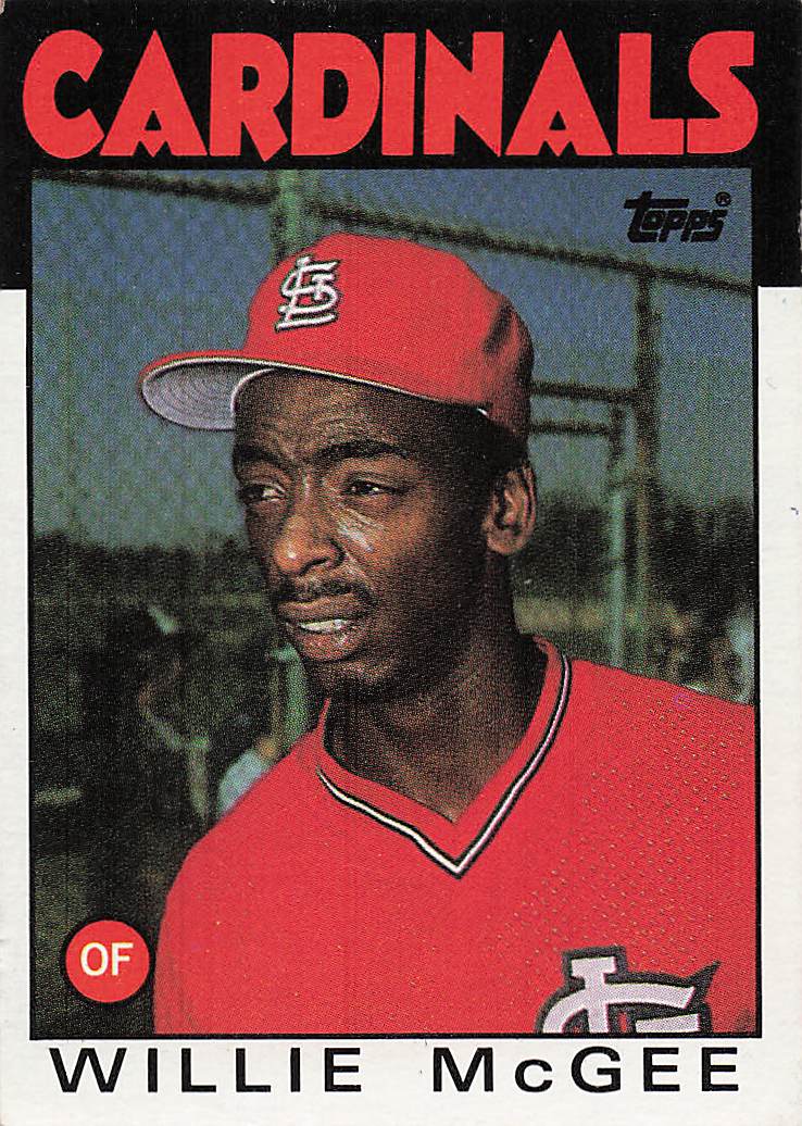 1986 Topps Baseball Willie McGee #580