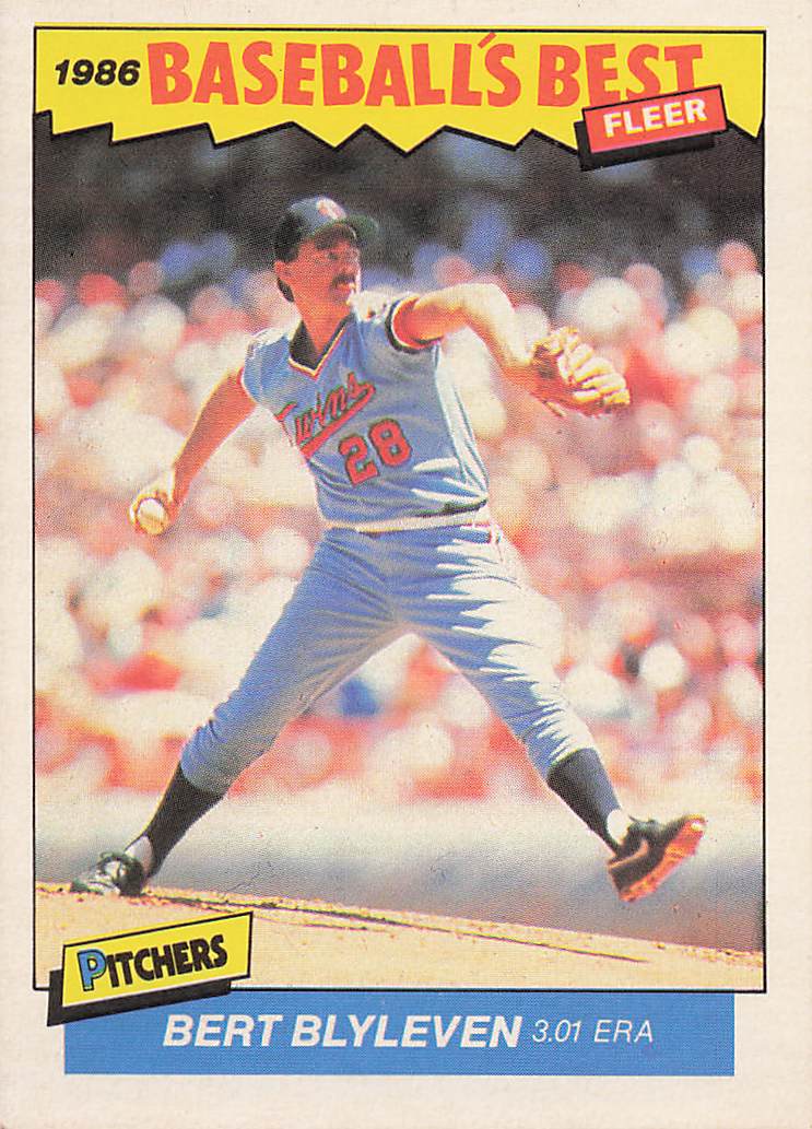 1986 Fleer Baseball's Best Sluggers vs. Pitchers Baseball Bert Blyleven #1