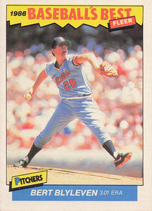 1986 Fleer Baseball's Best Sluggers vs. Pitchers Baseball Bert Blyleven #1