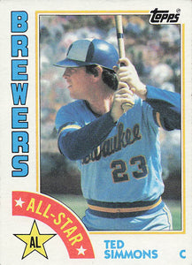 1984 Topps Baseball Ted Simmons #404