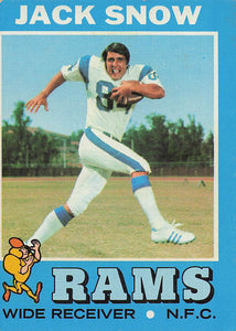 1971 Topps Football Jack Snow #44